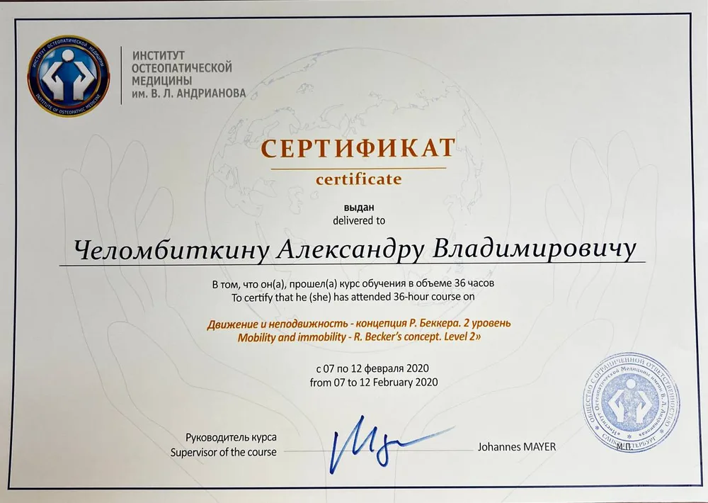 Движение и неподвижность — концепция Р. Беккера, 2 уровень