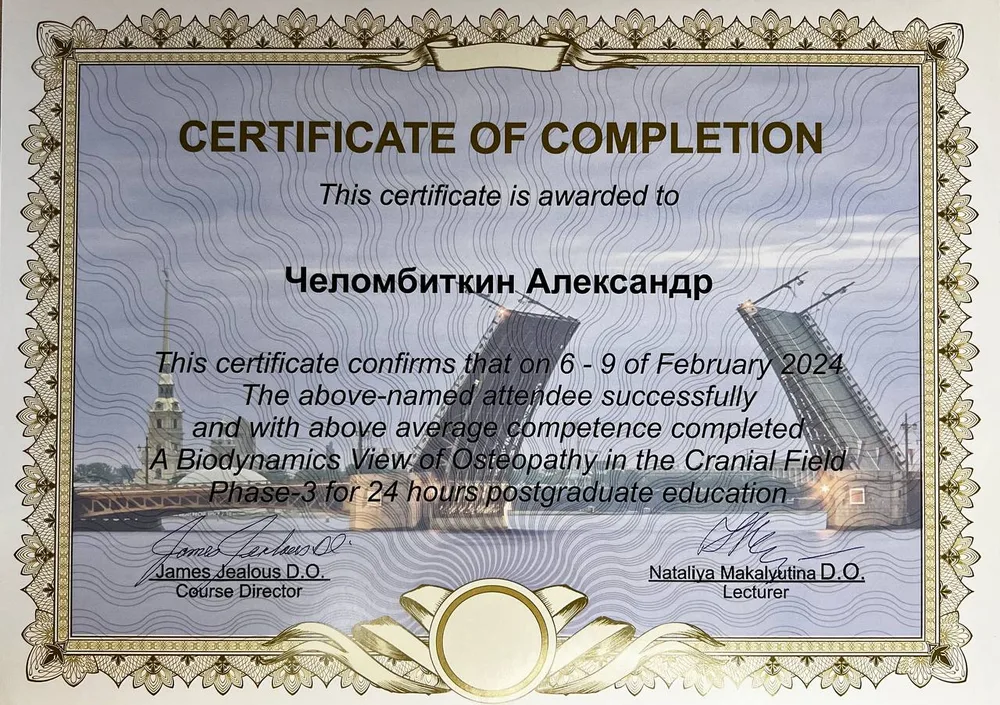 Биодинамический взгляд на остеопатию в краниальной области, фаза 3